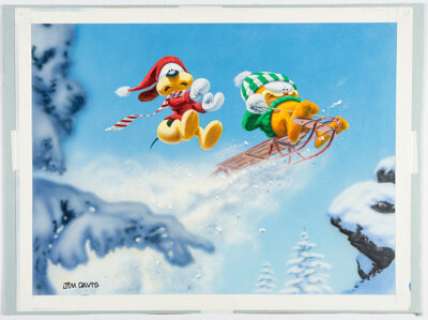 Jim Davis Studio | Jim Davis Studio Garfield Toboggan Trouble Illustration Original Art (c.1990s).... | Heritage