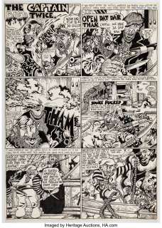 Wilson, S. Clay | S. Clay Wilson 2 (aka Two, or Two Squared) Complete 2-Page Story "The Captain Died Twice" ... (Total: 2 Original Art) | Heritage