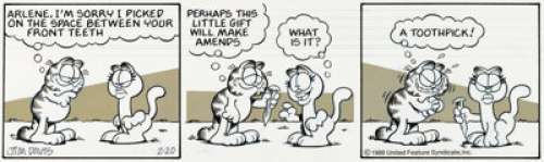 Davis, Jim | Jim Davis Garfield Daily Comic Strip Original Art dated 2-20-86 (United Feature Syndicate, 1986).... | Heritage