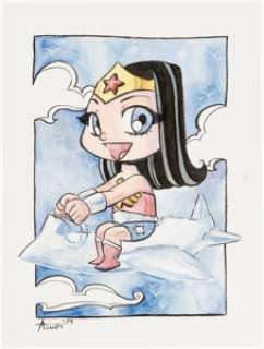 Artist, Unknown - Agnes Garbowska - Wonder Woman Illustration Original Art (2014)....
