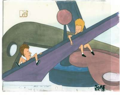 Beavis and Butthead - original animation art, two cels and background - First edition - (1993) | Catawiki