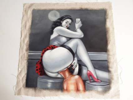 Femdom Art XxX - "Facesitting" Pittura ad Olio Originale su Tela - Loose page | Catawiki