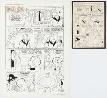 Ernie Colón (attributed) Richie Rich Diamonds #1 Complete 1-Page Story Original Art (Harvey, 1972). (Total: 2 Items) | Heritage