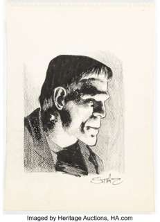 Stewart "Staz" Johnson - Boris Karloff as Frankenstein’s Monster Specialty Illustration Original Art (2025). | Heritage