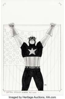 John Cassaday Captain America: Reborn #5 Variant Cover Original Art (Marvel, 2010). | Heritage