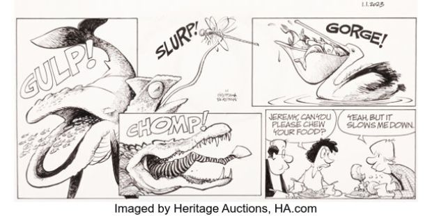 Jerry Scott and Jim Borgman Zits Sunday Comic Strip Original Art dated 1-1-23 (King Features Syndicate, 2023). | Heritage