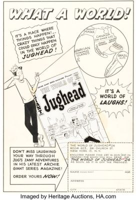 Harry Lucey Archie Giant Series Magazine #24 House Ad Illustration Original Art (Archie, 1963). | Heritage