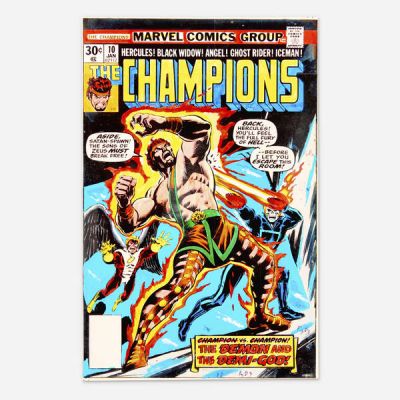 Andy Yanchus | Champions #10 Cover Color Guide Art (Marvel Comics, 1977) | Landry Pop Auctions