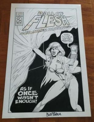 BILL BLACK original art, WALL of FLESH #2 cover, Signed, 11x16.5, Horror | eBay US