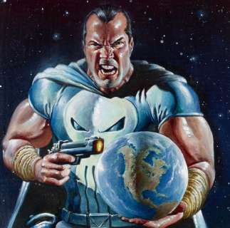 Space Punisher #4/4 - Original cover illustration in colour - (2012) | Catawiki