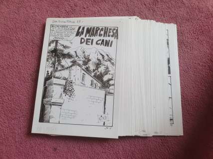 Attualita Nera n. 13 - 90x planches originales "La marchesa dei cani" - Loose page - (1978) | Catawiki