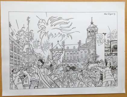 Franka - Originele tekening Kerstkaart 2020 + kerstkaart 2020 - (2019) | Catawiki