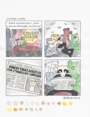 Alex Krokus | comedy snake | Athenaeum Comic Art