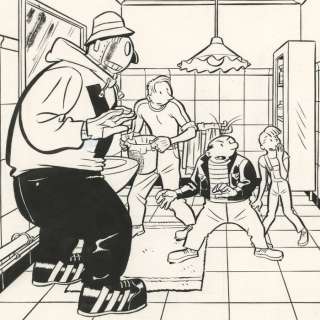 Schwartz, Olivier - Dessin original - L’Inspecteur Bayard - Fantôme de la rue Molle - (2003) | Catawiki