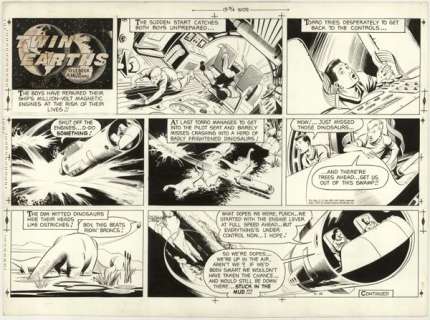 119: McWilliams Twin Earths 7/18/54 original comic art | Russ Cochran