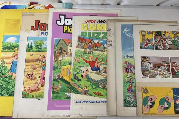 Lot 176 - A group of children’s original comic book art including JACK AND JILL PLAYHOUR HOLIDAY SPECIAL, JACK