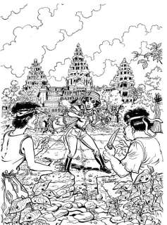 Di Sano, Bruno - Dessin original - 4ème de couverture - L’Aviatrice T2 - Aventures orientales - (2016) | Catawiki