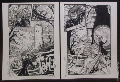Original Art for Poison Elves Lost Tales Issue 9, Pages 1 and 2 by Aaron Bordner