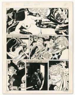 José MuÃ±oz - ALACK SINNER Encre de Chine pour la planche 6 de Scintille,