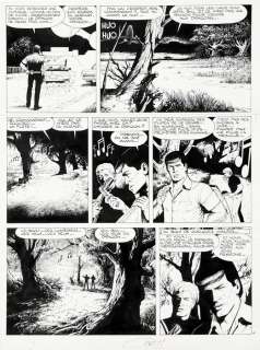Coria - Bob Morane, planche n°6 Ã  l‘encre de Chine d…