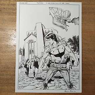 Fabrizio Russo - Zagor Color n. 11 - Fabrizio Russo - illustrazione originale per frontespizio - Page volante