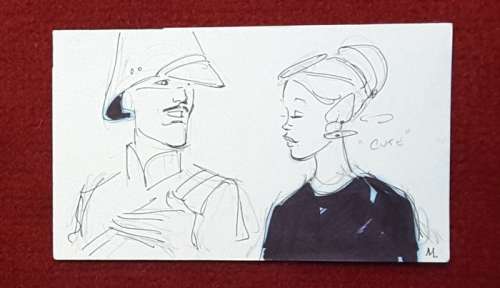 Moebius | Moebius - Dessin original - Storyboard - Major fatal - (années 1990) | Catawiki