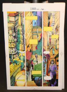 Barry Windsor-Smith, Kathryn Bolinger - Eternal warrior #6 p1-5 painted color guides - valiant - 1993