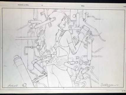 Roberto Baldazzini | Roberto Baldazzini - Illustrazione Originale "Zahara" - Firmata - Page volante - Exemplaire unique | Catawiki