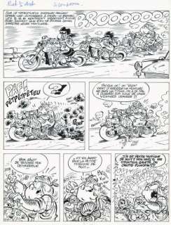 Achdé | Planche originale sur les bikers Encre de chine 41... | Vermot et Associés