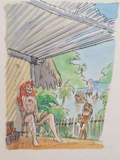 Maltaite, Eric | Maltaite, Eric - Dessin original couleur - Robinsonne - (1999) | Catawiki