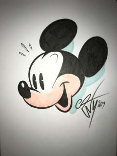 Casty Andrea Castellan | Mickey Mouse - Topolino di Casty disegno originale ad acquerello - Size: 21 x 29,7 cm. - (2019) | Catawiki