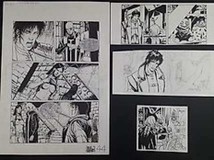 Lola Airaghi - Brendon n. 30 - Lola Airaghi - Tavola Originale n. 40 "Il Volto Oscuro della Luna" + Vignette - Firmato - Page volante - Exemplaire unique - (2003)