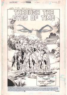 Dave Simons, Jim Janes - dragonlance comic book #14 p. 1 - ‘through the eyes of time‘ title splash - 1989