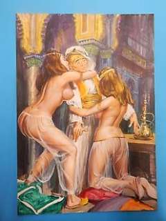 Averardo Ciriello | Maghella n. 36 - A. Ciriello - Original Cover "Lo Sceicco Verde" - Page volante - (1975) | Catawiki