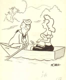 Morrie Turner - Horney Sailor W/ Babe - Humorama 1956