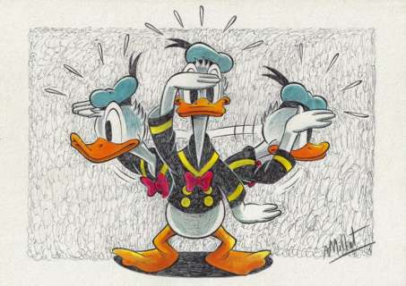 Millet | Donald Duck - Millet - Original Drawing - EO | Catawiki