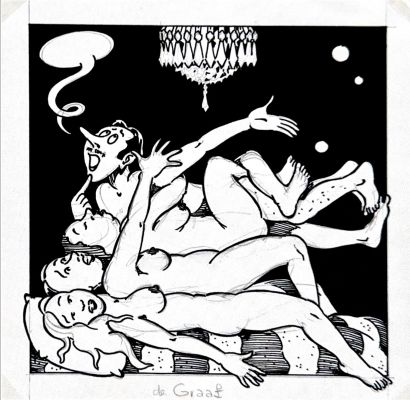 Evert Geradts, Originalzeichnung in Bleistift und Tusche „Der Graf“ | Comic Art Masters