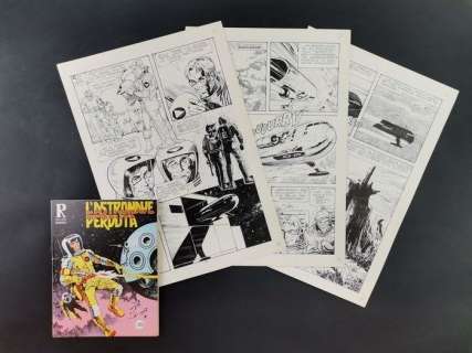 Luigi Corteggi E Pezzin | Luigi Corteggi - L’Astronave Perduta - 3x tavole originali - Page volante - (1980) | Catawiki