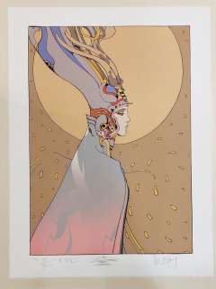 Moebius | Moebius - Silkscreen Starwatcher 9 with original dedicated drawing | Catawiki