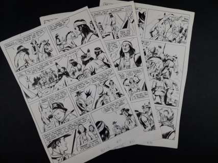 Sandro Angiolini | Rin Tin Tin - 3x Illustrazioni originali - Page volante - (1984) | Catawiki