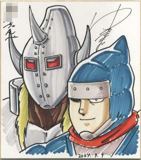 Yudetamago (Nakai Yoshinori) Hand drawing color shikish"Kinnikuman" Satan Shogun and The Ninja | Mandarake (Big Web)