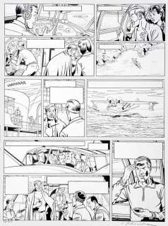Aubin - Schréder | Blake et Mortimer, planche n°6 Ã  l’encre de … | Millon