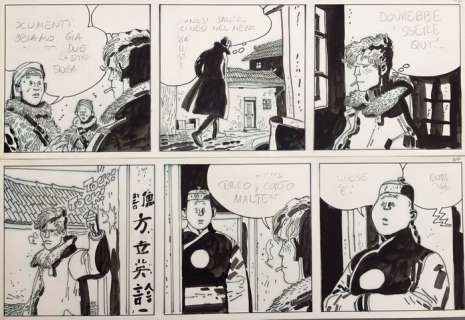 Pratt, Hugo | Pratt, Hugo - 2x Strip original - La Jeunesse de Corto Maltese - (1981) | Catawiki