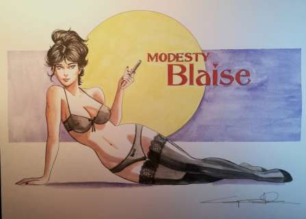 Giuseppe Candita | Modesty Blaise - G. Candita - Modesty Blaise - Page volante - Exemplaire unique (2021) | Catawiki