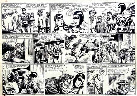 ANTONIO CANALE - Original page for Amok. Cm. 41x29. Ink. Signed by Tony Chan. Code 519.