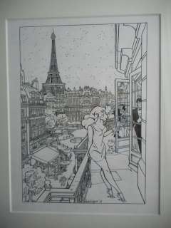 Kuijpers, Henk - Kuijpers, Henk - Originele tekening - Franka - Parijs bij zomernacht - 80e verjaardag van Uderzo - (2008)