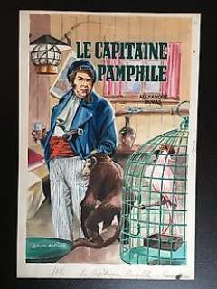 Nortier, Lucien - Nortier, Lucien - Couverture originale en couleur (gouache) - Le capitaine Pamphile