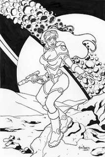 Mark Dos Santos - Space Girl - Original Artwork by Mark Dos Santos (2005)