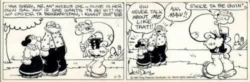 Bobby London | Popeye - Popeye 1987 Daily Strip - Page volante - EO - (1987) | Catawiki