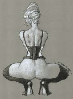 Bleda, Sergio | Bleda, Sergio - Original Drawing - Vintage Erotic Dancer | Catawiki